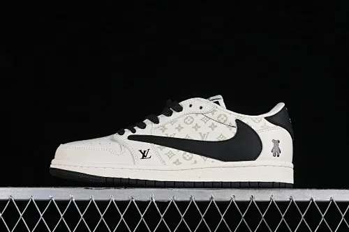 All Categories Air Jordan Jordan Series Basketball Shoes Air Jordan 1 Low High-end Customized Low-top Shoes Travis Scott x Fragment Design x Jordan Air Jordan 1 Low OG SP AJ1 Joe 1 LV Joint-Black Violent Bear Low-top Cultural Casual Shoes SJ2068-002